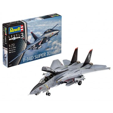 KIT PARA MONTAR REVELL AVIÃO GRUMMAN F-14D SUPER TOMCAT 1/72 111 PEÇAS REV 03960